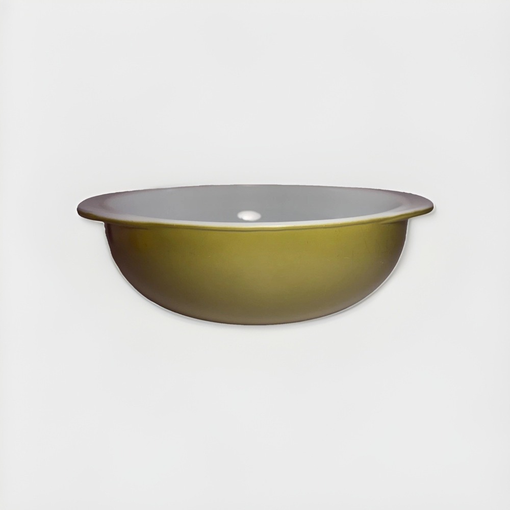Vintage Pyrex Green Casserole Dish #024 2Qt Ovenware Baking Dish Shiny!